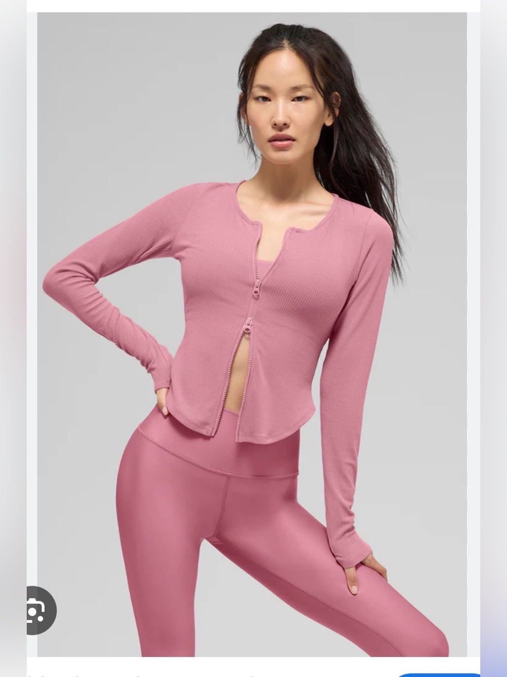 ISO - ALO yoga stardust Ribbed Long-Sleeve in Dusty Rose